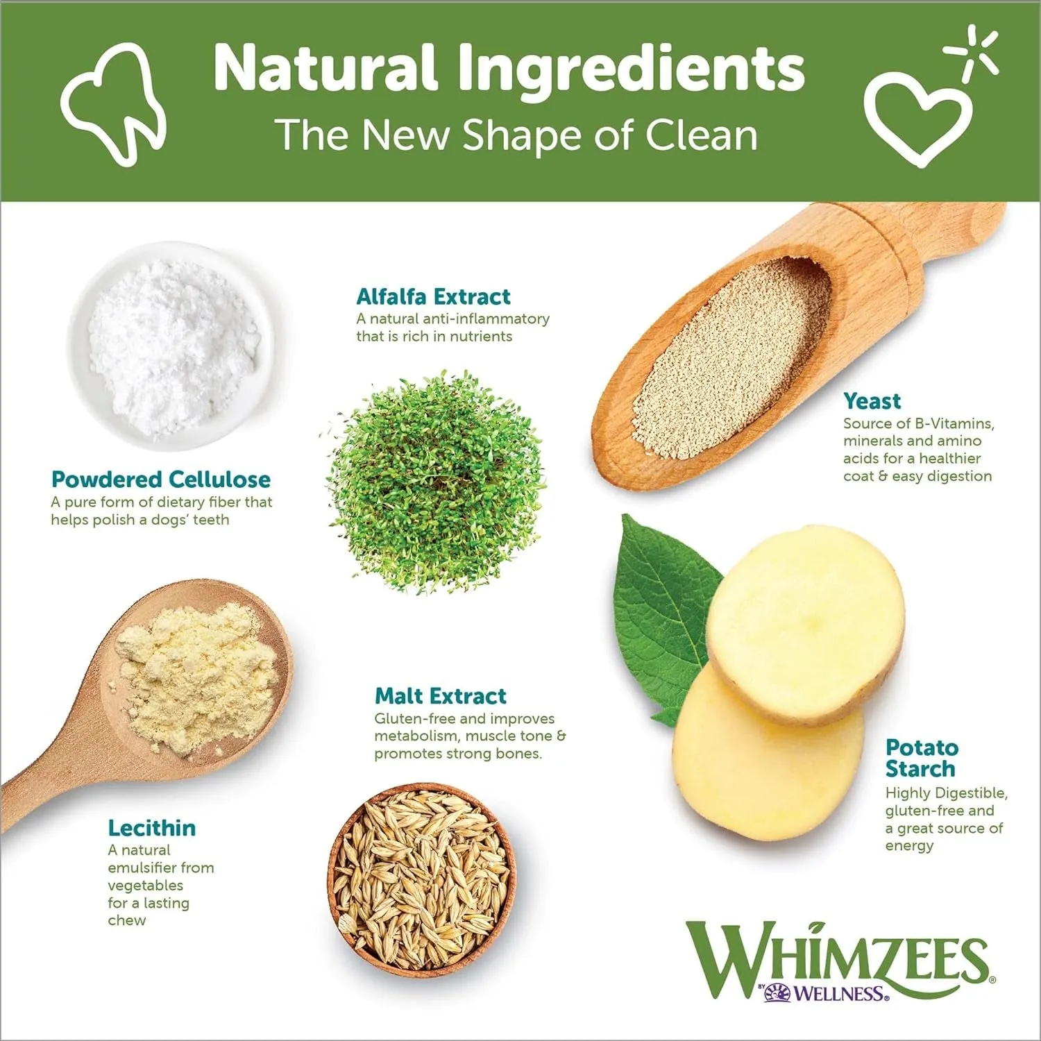 WHIMZEES Dog Treats - Vet Recommended Dental Chews, All-Natural Ingredients, 48 Count