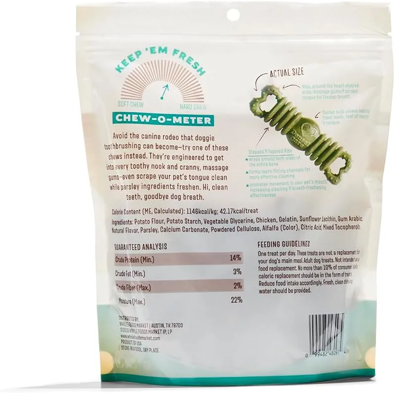 Whole Paws, Grain-Free Dog Dental Chews, Small (For Dogs 5-20 lbs), 14 Ounce