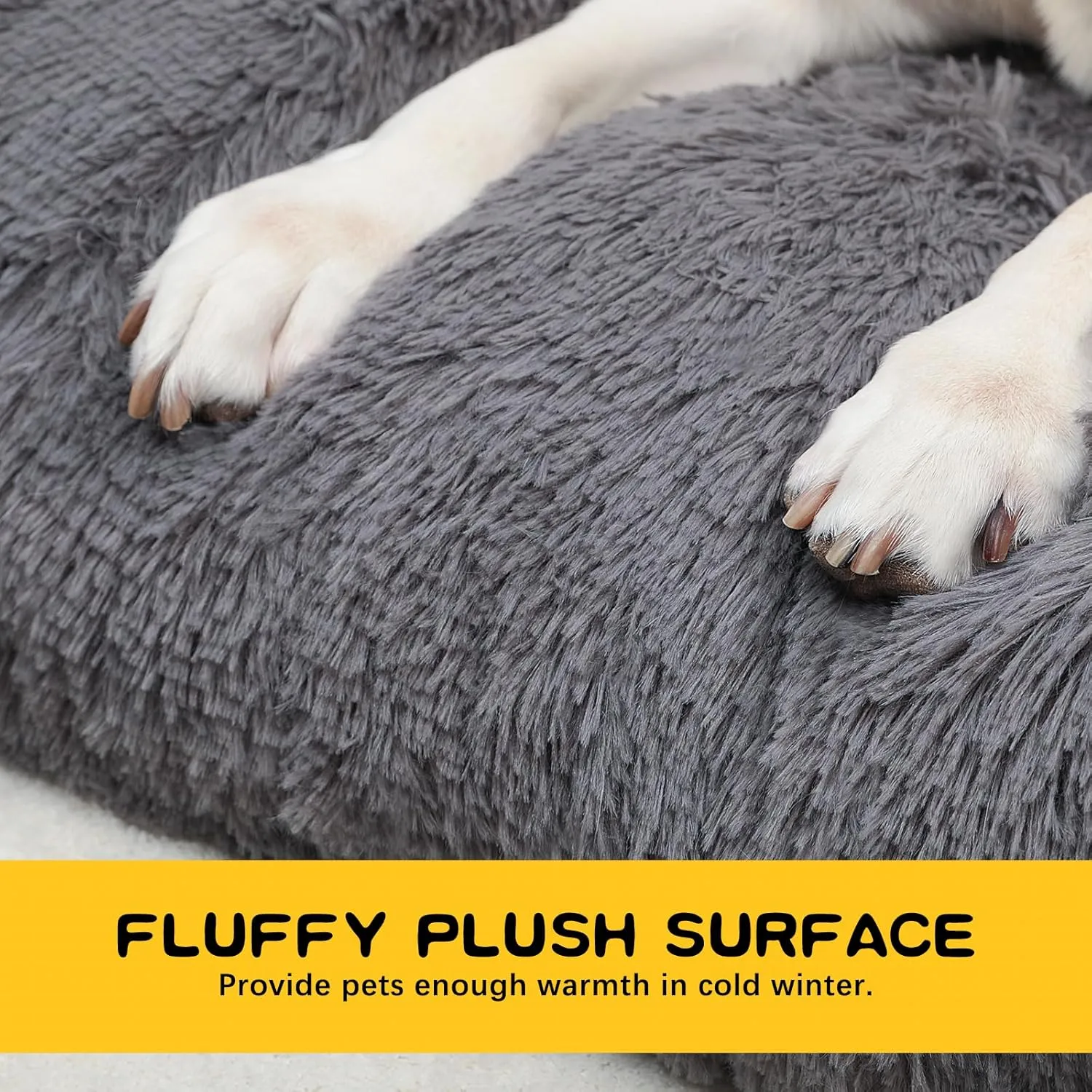 XL Dog Bed Crate Pad Mat for Cages Washable Bed for Extra Large Size Dog Soft Kennel Pad Anti-Slip Pet Bed,42" x 27",Dark Grey