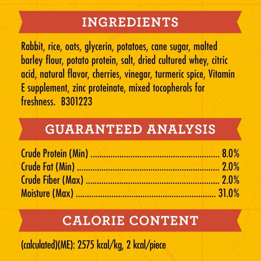 Zuke's Mini Naturals Rabbit Recipe Training Treats for Dogs